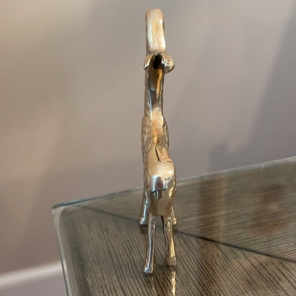 Vintage BRASS Baby Giraffe Sculpture Safari Decor Decorative Giraffe Figurine - Picture 3 of 16